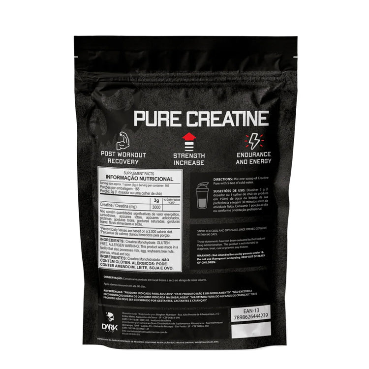 Creatine Monohydrate Pure 500g Refill Dark Lab