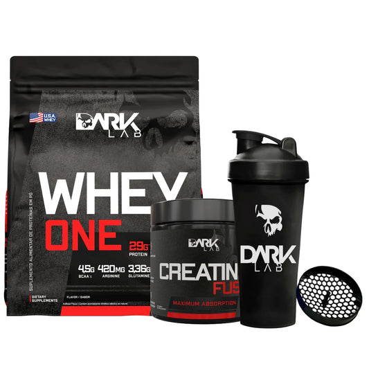 Whey Protein One Refill 900g + Creatine Monohydrate Fuse 150g + Black Skull Cocktail Shafer 700ml Dark Lab